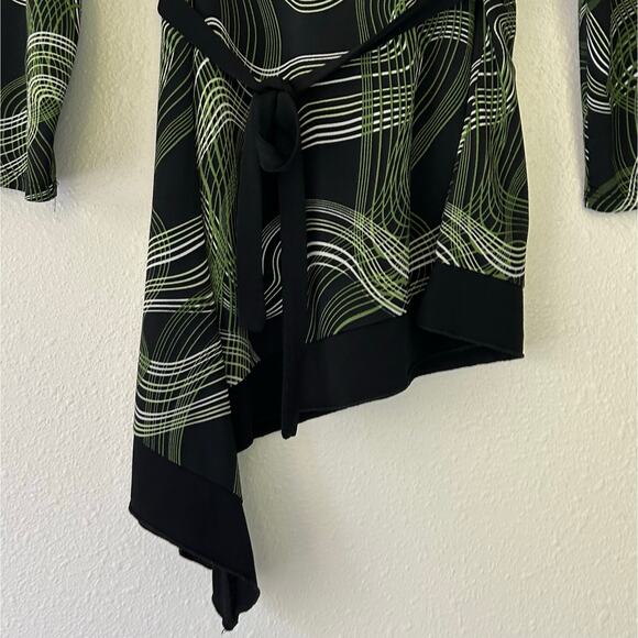 Vintage Maurices Abstract Swirl Asymmetrical Wrap Top Y2K retro - Picture 7 of 9